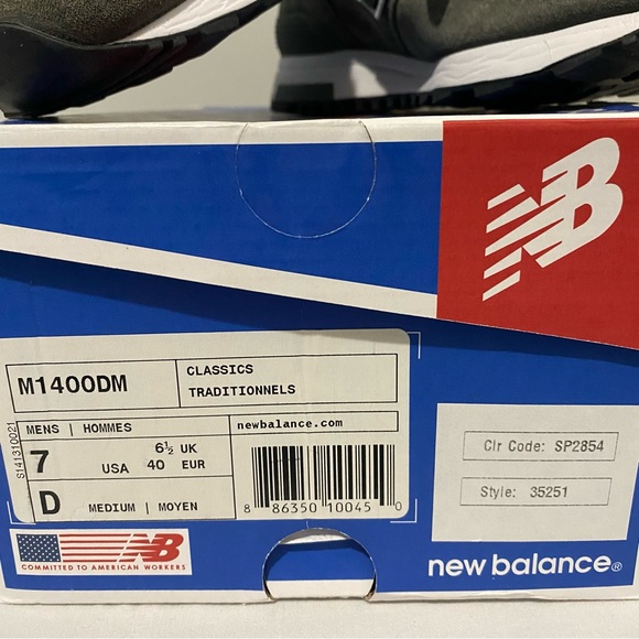 New Balance for J.Crew 1400 sneakers, military grey, men's size 7 US - Picture 8 of 12